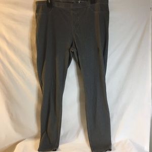 NWT Hue Denim Legging Stretch High Waist Gray Womens XL